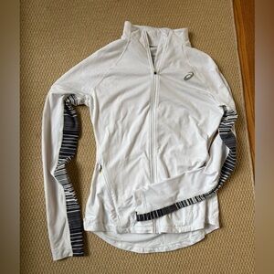 Asics White Zip-Up Jacket